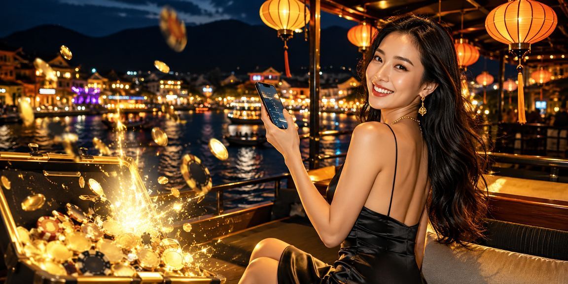 Người dùng thực hiện thanh toán qua ứng dụng di động tại chợ đêm Hội An