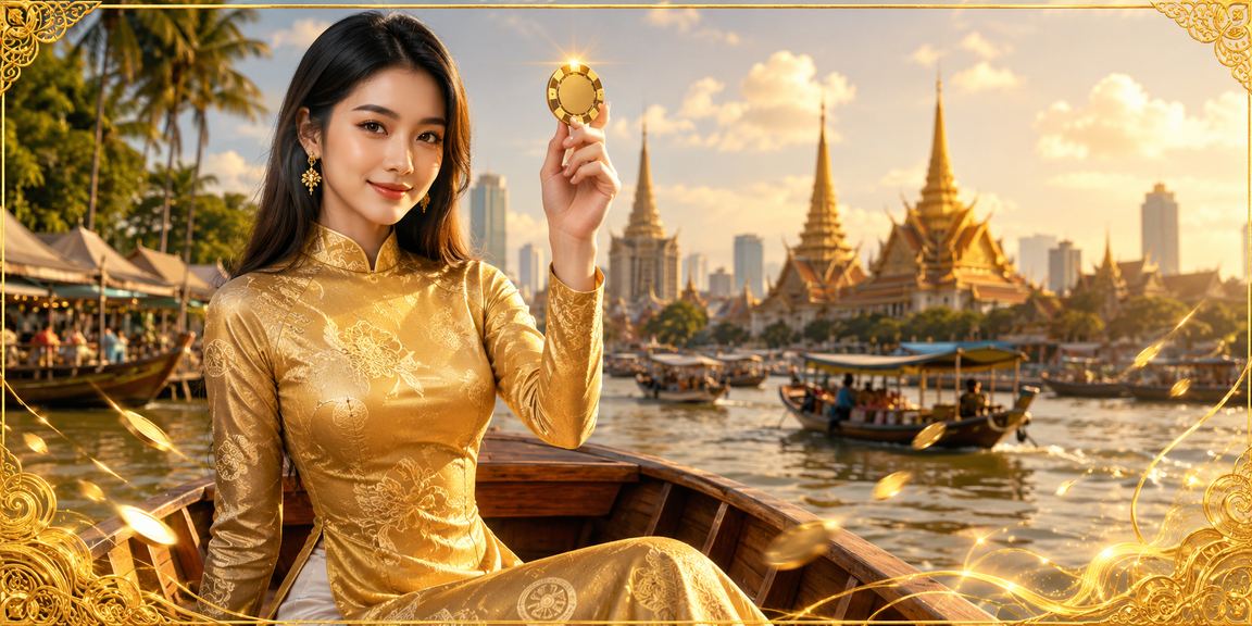 Người phụ nữ mặc áo dài dùng ứng dụng casino trực tuyến vùng Mekong